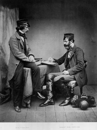 Dr. Sutherland und Robert Rawlinson, 1855 von Roger Fenton